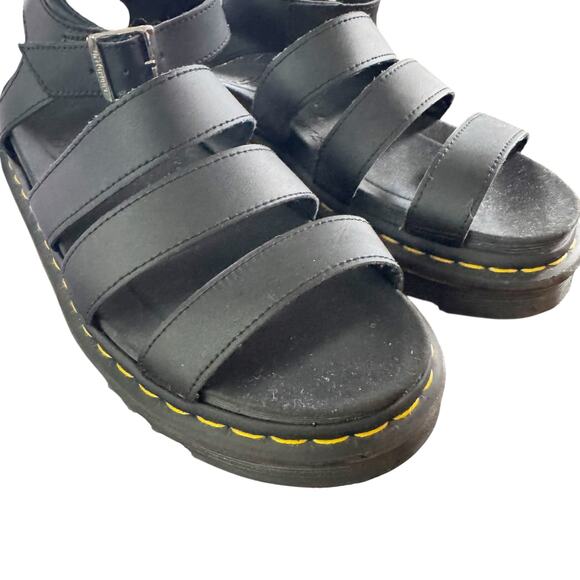 Dr. Martens Blaire Platform Sandal Women's Black Size 9 US Black Strappy Classic - Picture 4 of 16